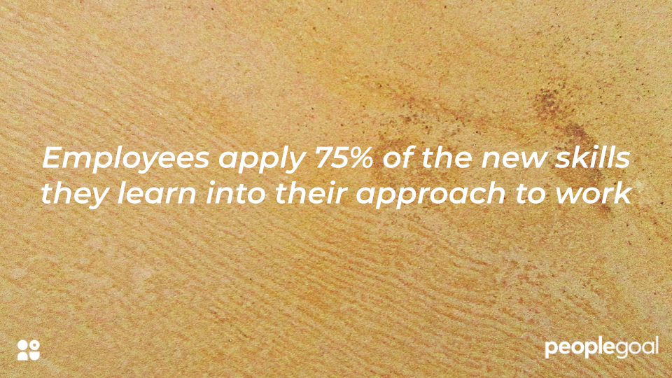 workers apply 75% of skills they learn