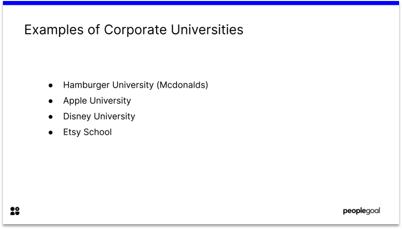 Corporate Universities for Learning and Development Program
