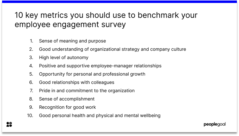 benchmarking engagement survey metrics 10 key metrics