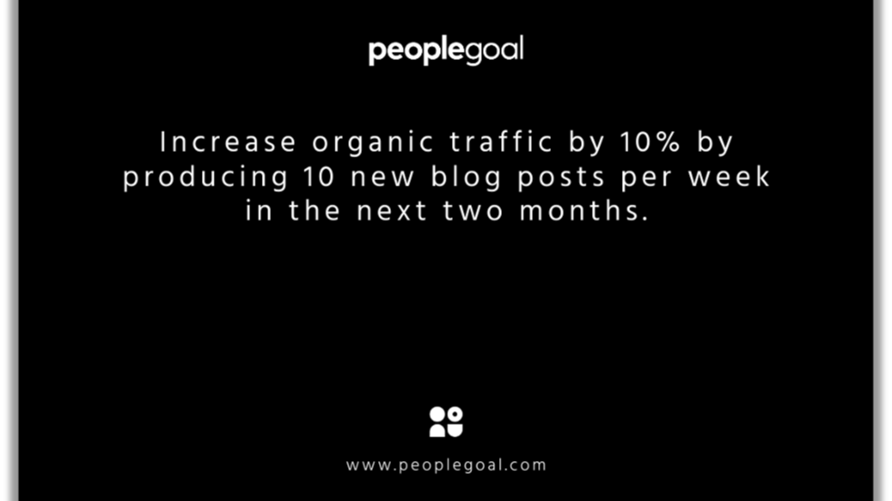  smart goals examples - organic traffic