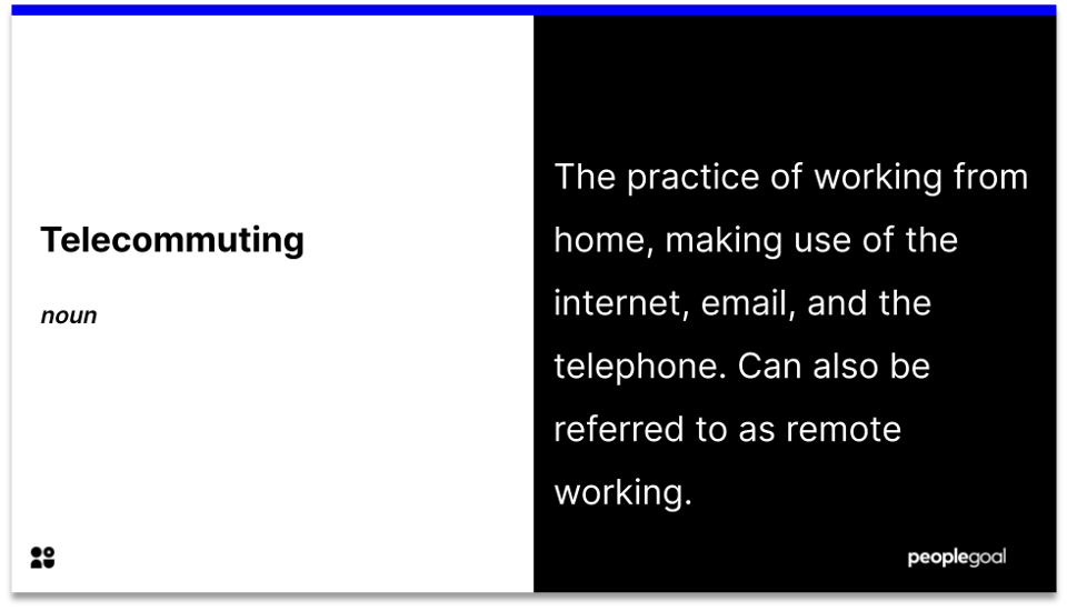 Telecommuting - definition