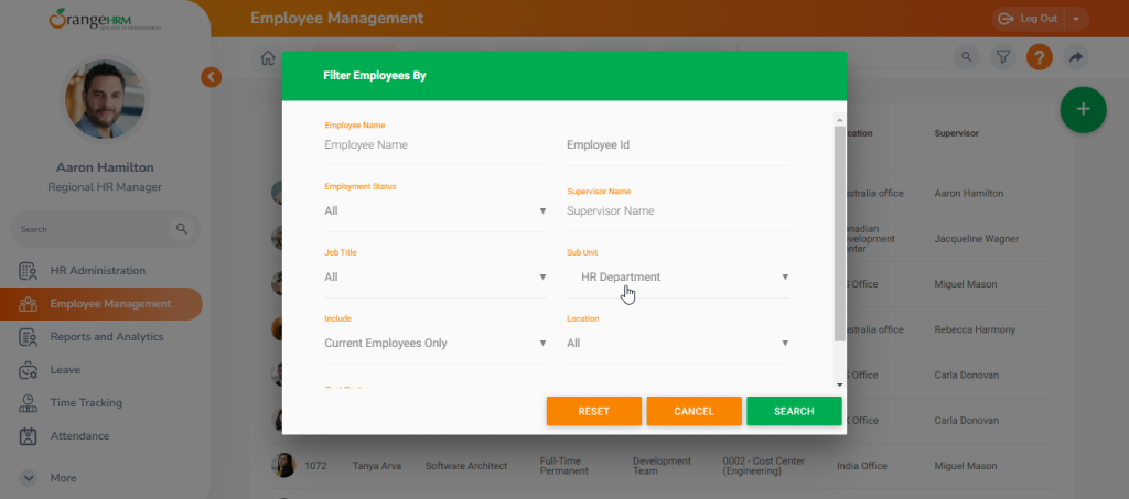 OrangeHRM - Best for All-in-One HR Software Adoption