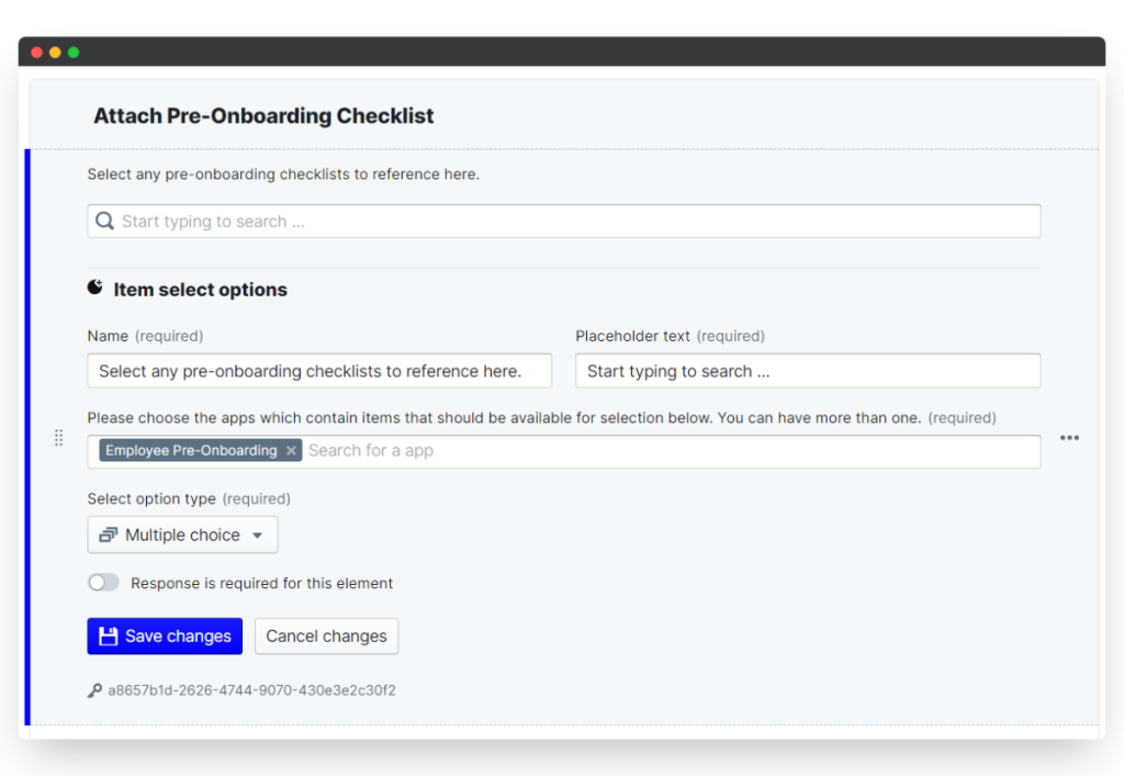 add your fields to employee onboarding template