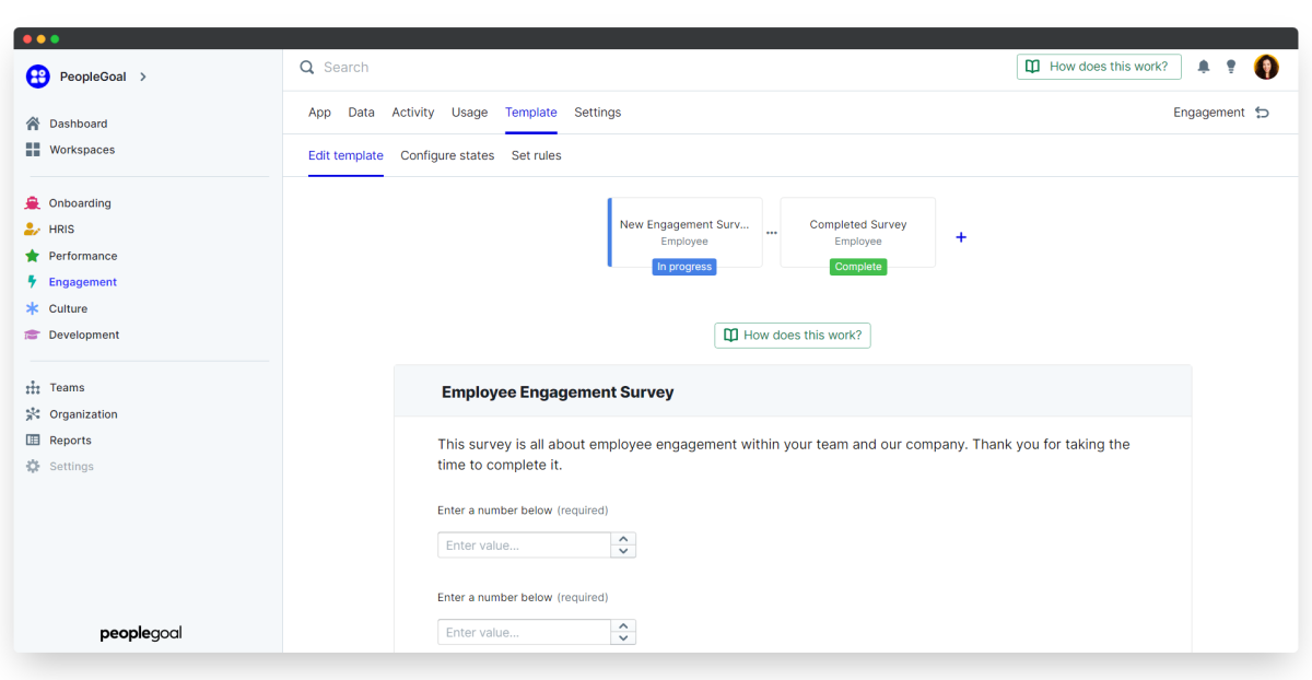 Survey template