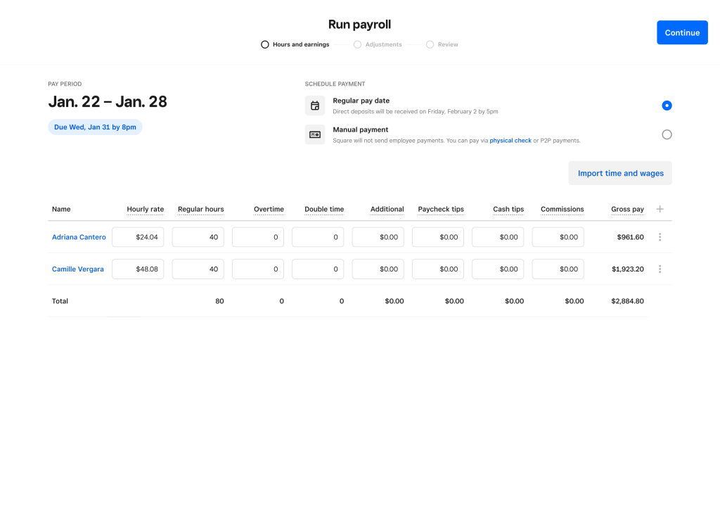 Square Payroll - Best for Retail and Restaurant Businesses Already Using Square