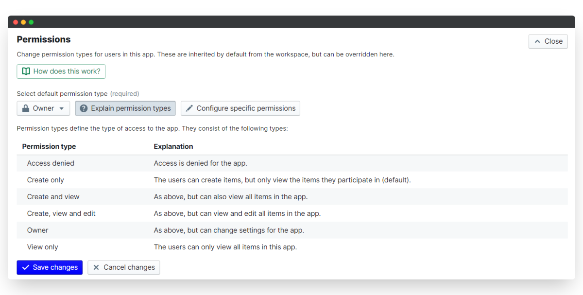 Survey access permissions