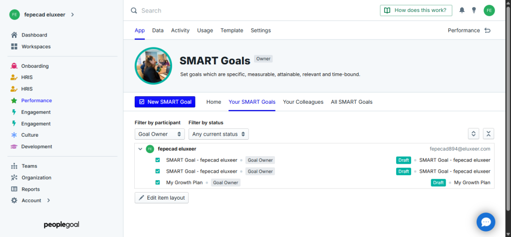 Goal-oriented employee feedback