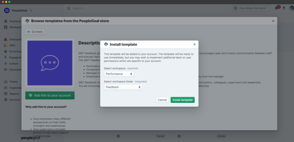 PeopleGoal template