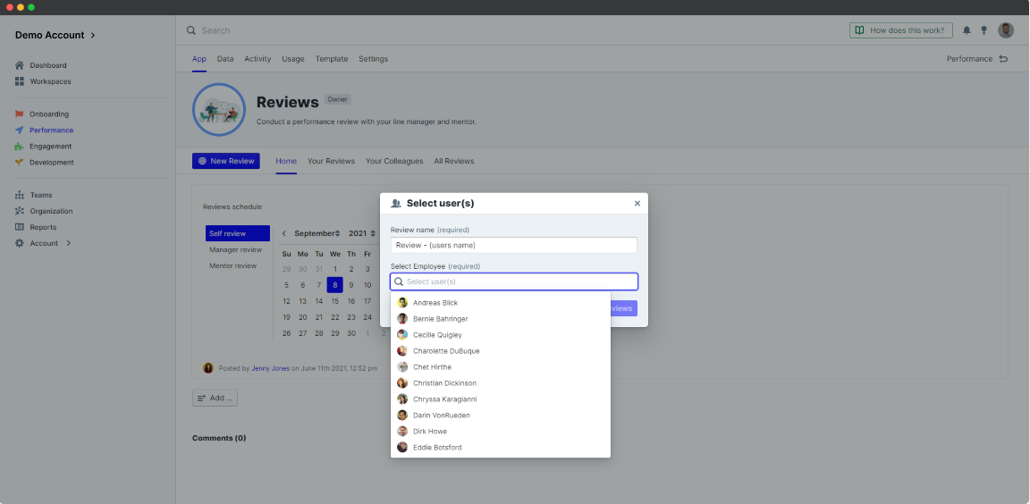 Launch a Review
