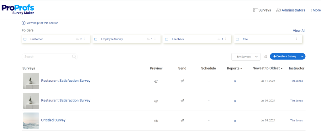 3. ProProfs Survey Maker - Best for AI-Powered, Pre-Built Employee Surveys