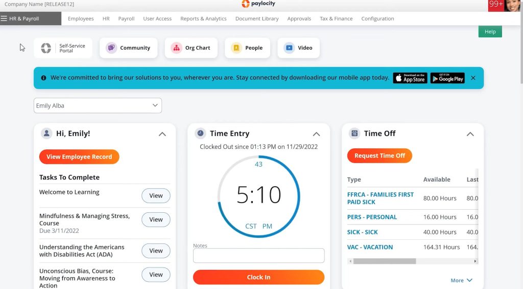 Paylocity - BambooHR Alternatives - PeopleGoal