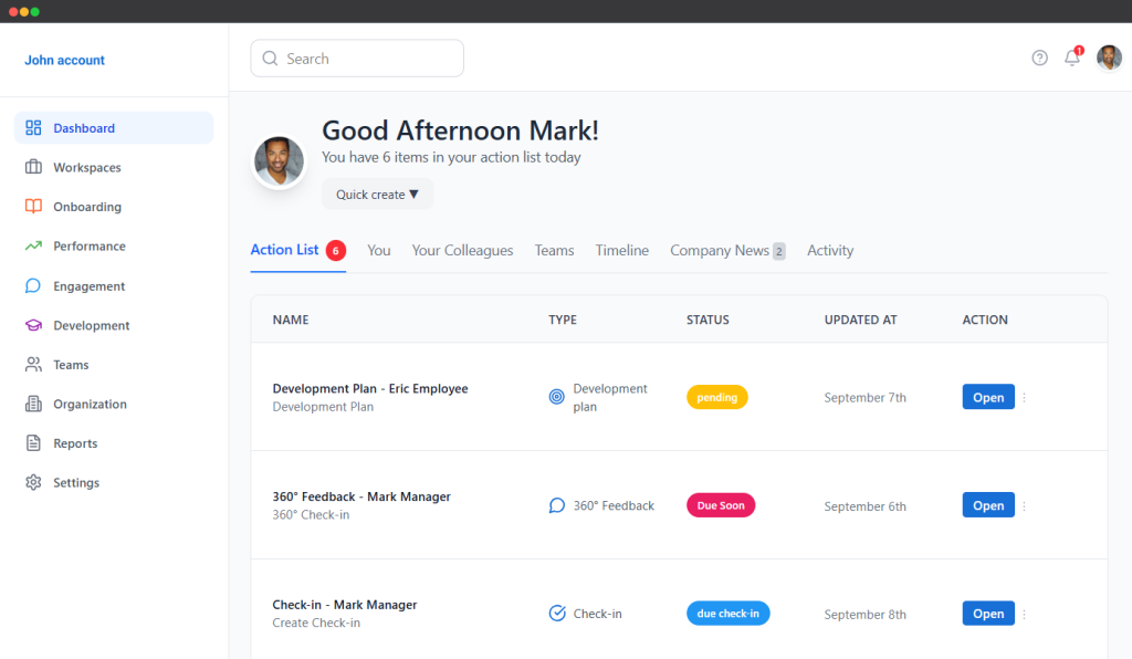 employee development software PeopleGoal