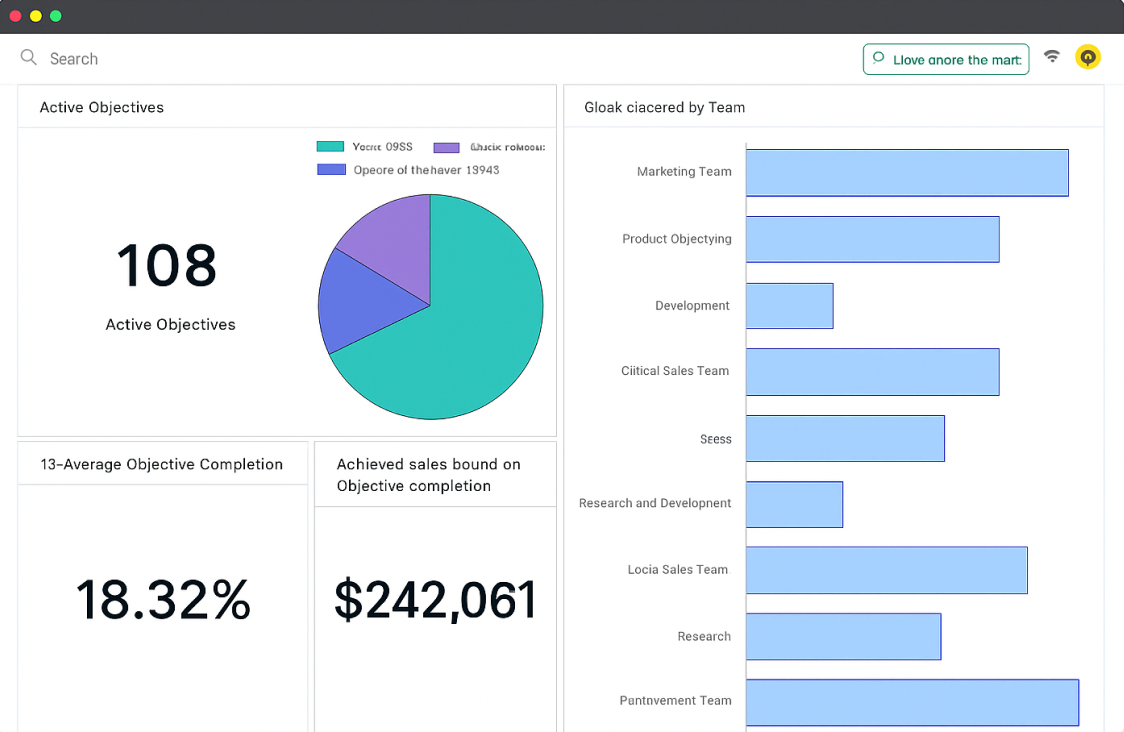 Real time progress tracking in OKR Software