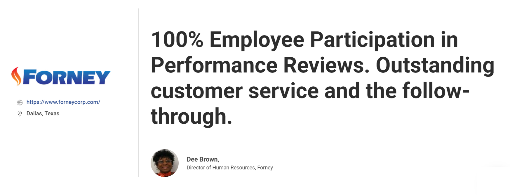 Forney PeopleGoal OKR software case study