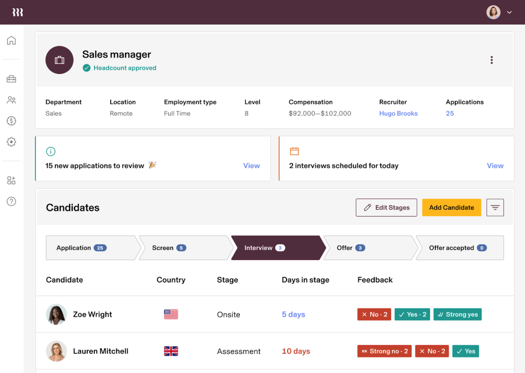 Rippling - Workday alternatives - PeopleGoal