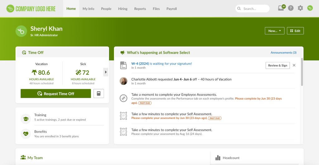 BambooHR - Clear Review Alternatives - PeopleGoal