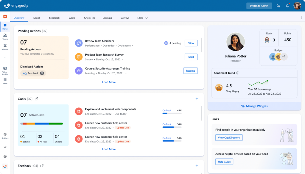 Engagedly - Clear Review Alternatives - PeopleGoal