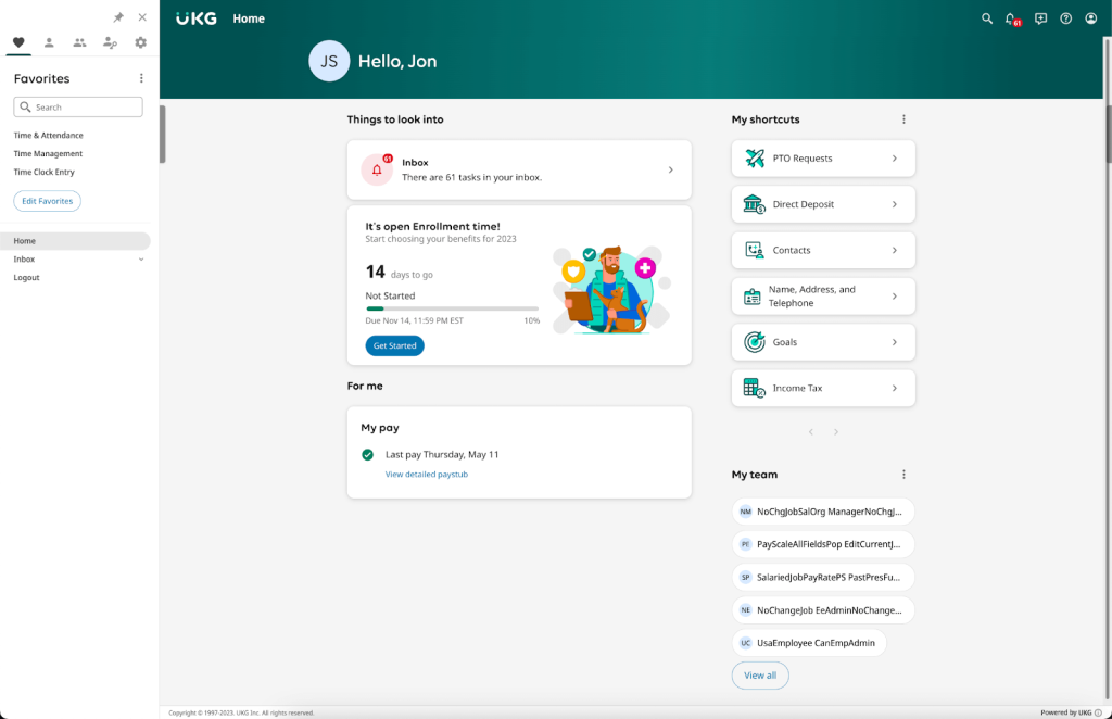 UKG Pro (Ultimate Kronos Group) - SAP SuccessFactors Alternatives - PeopleGoal