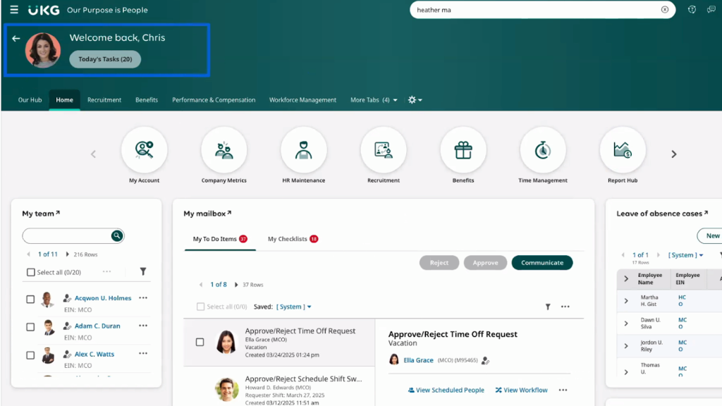 UKG Pro- Workday alternatives - PeopleGoal