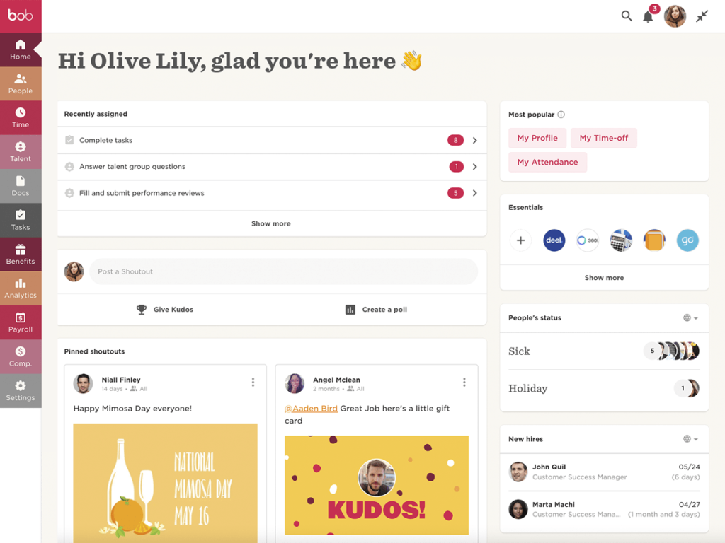 HiBob - Best for Objective Alignment and Growth Paths