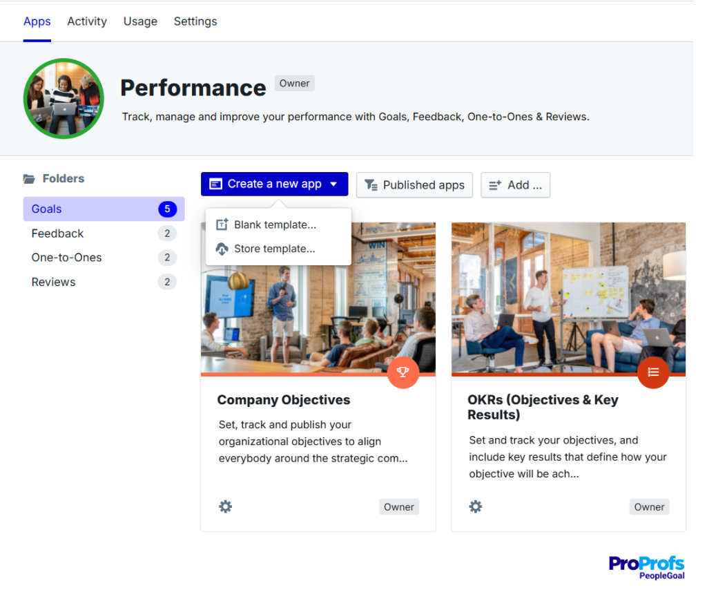 PeopleGoal Employee Performance Appraisal Templates
