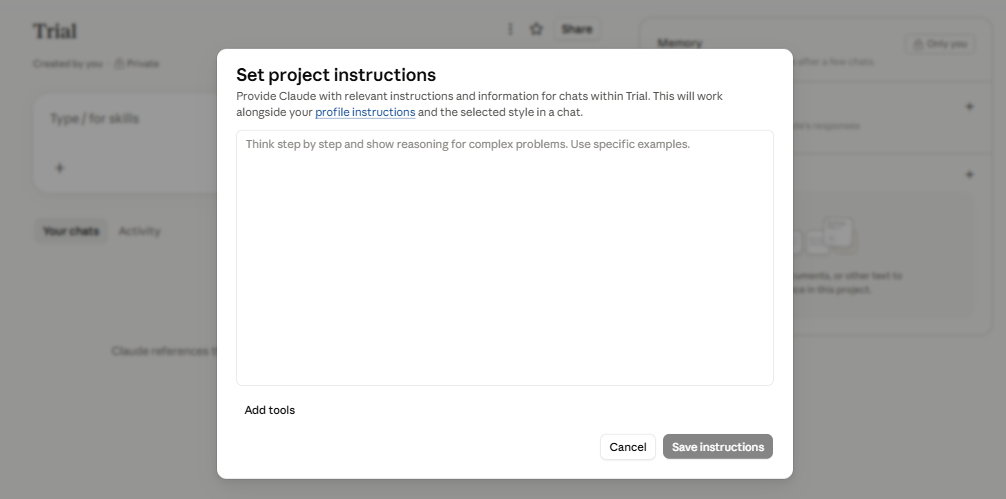 Step 2: Write the Project Instructions