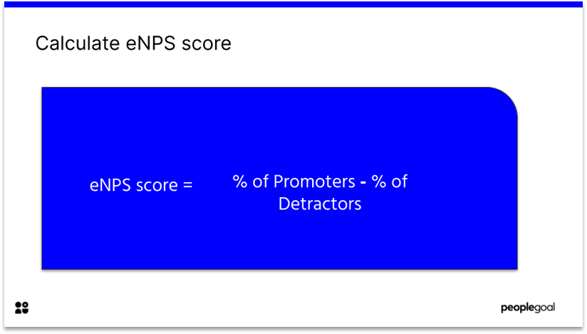 Employee Net Promoter Score Formula