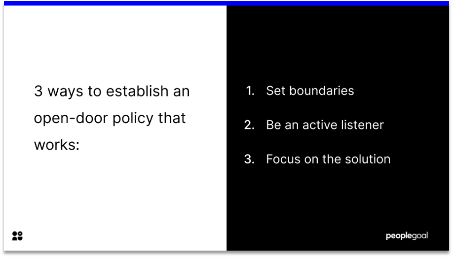 open door policy 3 ways to make it work