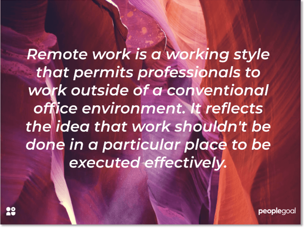 What is remote work?